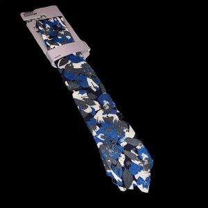 Damen + Hastings Skinny Tie Blue Black NWT